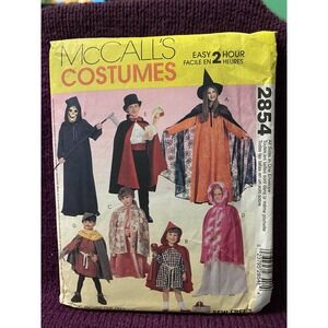 McCalls Sewing pattern 2854 childs witch princess costume